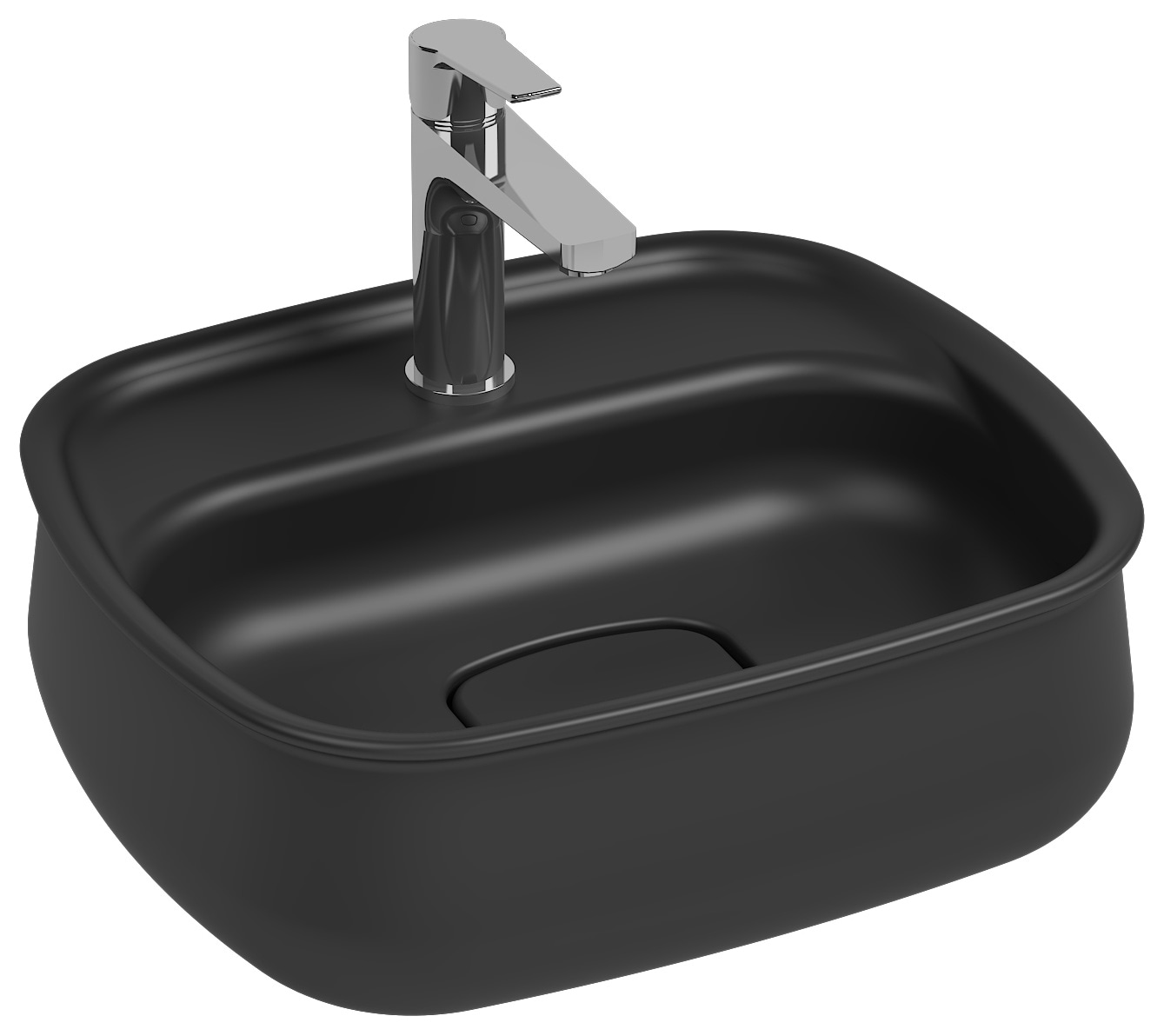 Isvea Fluido Counter-Top Washbasin, 47 cm - black