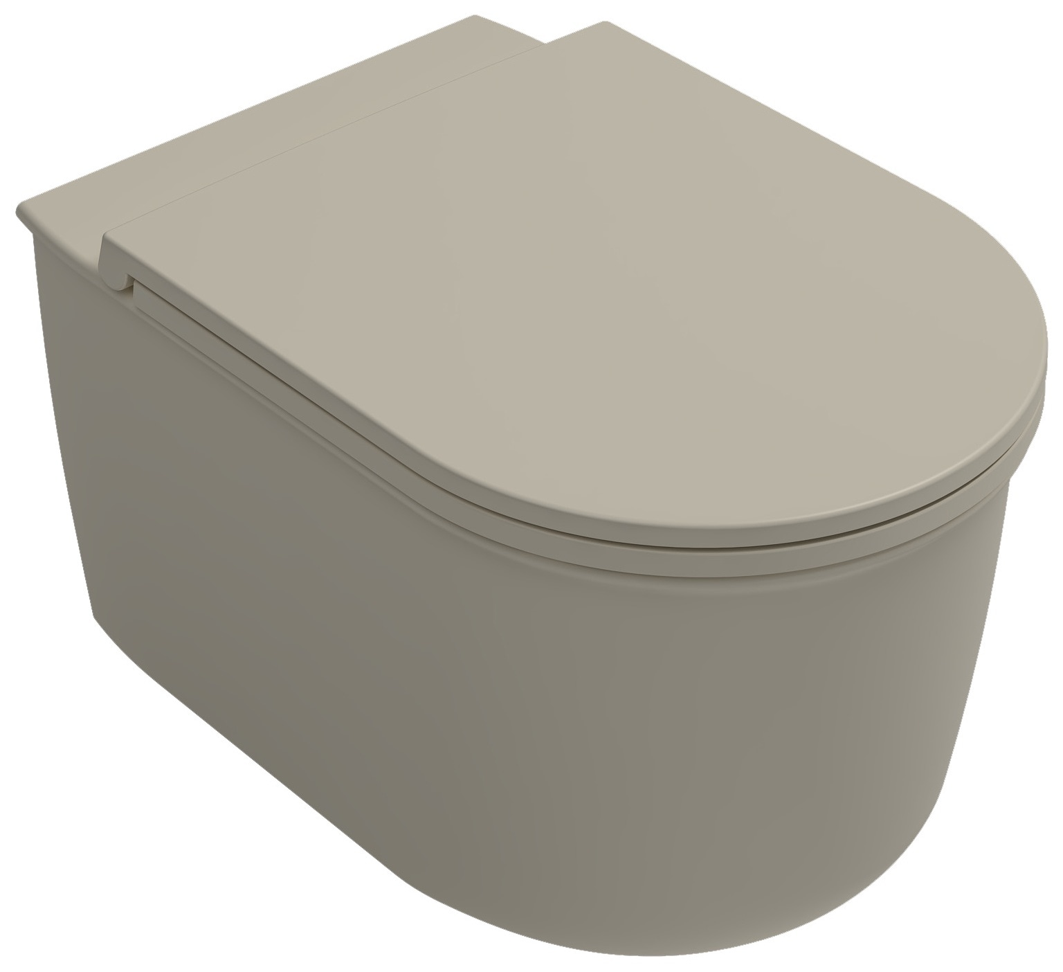Isvea Fluido Waterfall Flush Wall-Hung Toilet - ivory