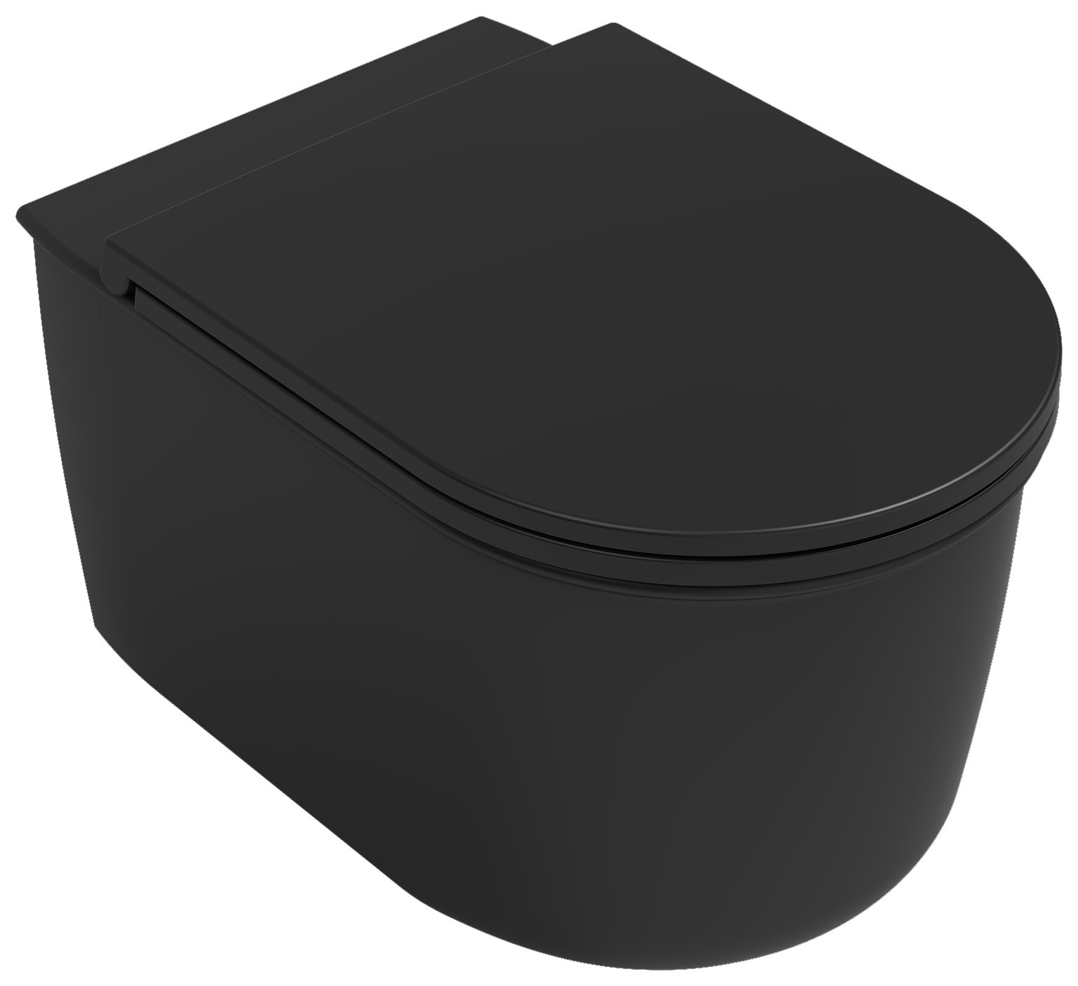 Isvea Fluido Waterfall Flush Wall-Hung Toilet - black