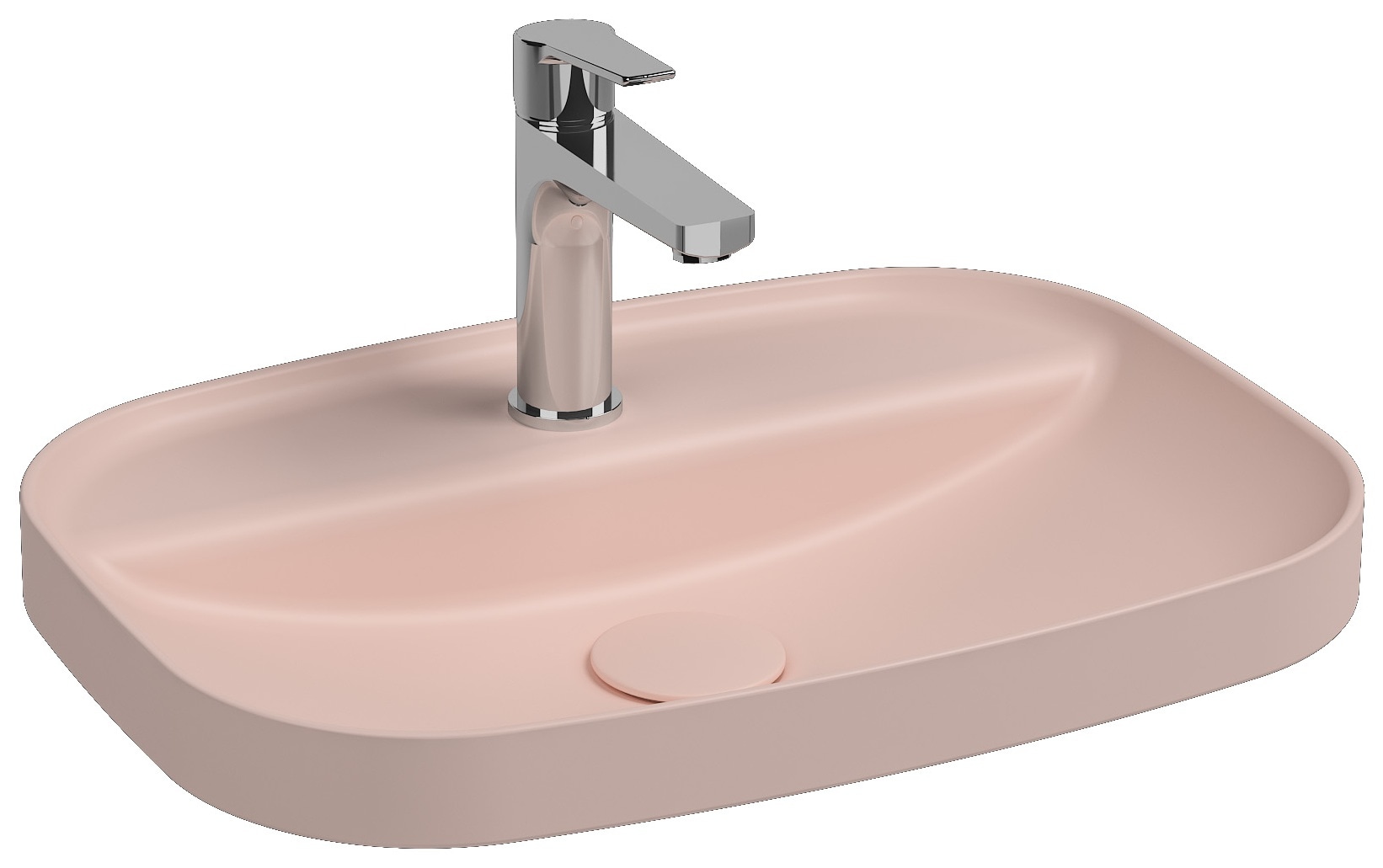 Isvea Infinity Inset Washbasin 55 cm - salmon