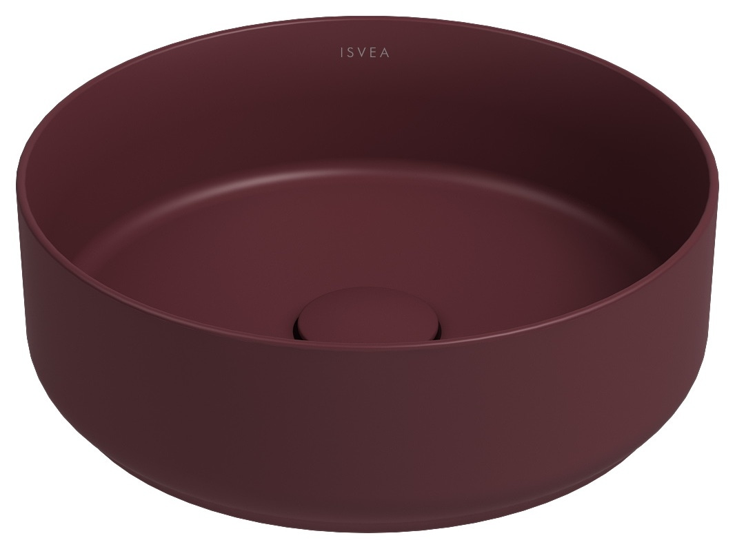 Isvea Infinity Counter-Top Washbasin 36 cm - rustic burgundy