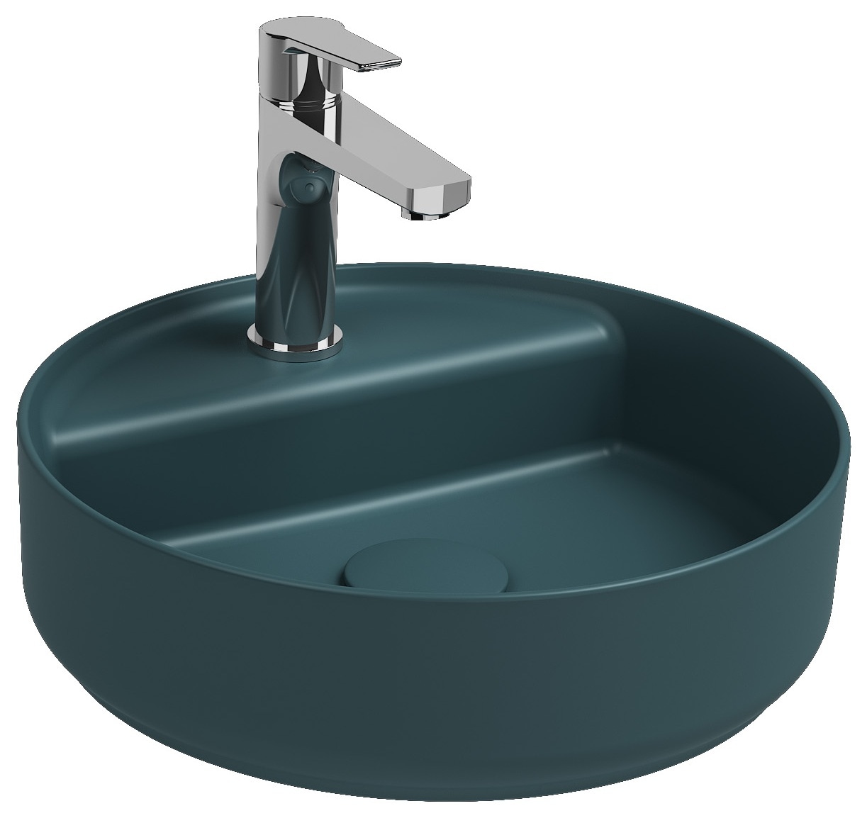 Isvea Infinity Counter-Top Washbasin 42 cm - petrol green