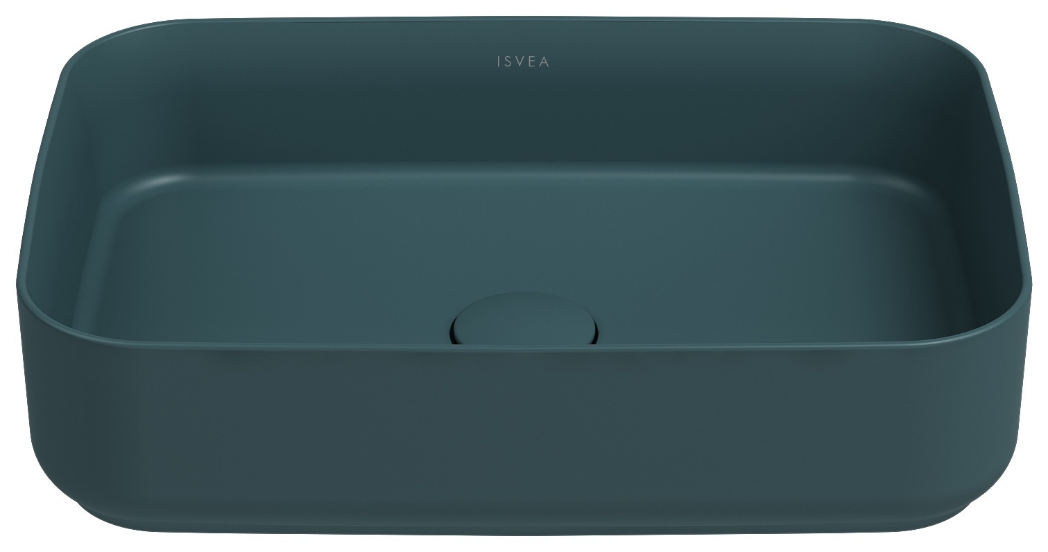 Isvea Infinity Counter-Top Washbasin 50 cm - petrol green