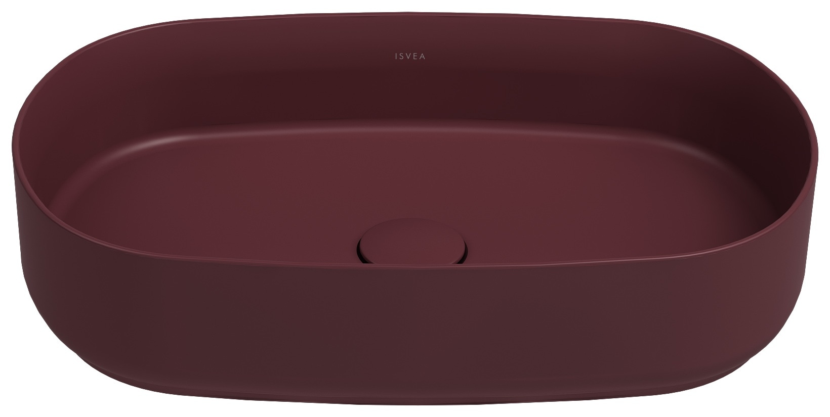 Isvea Infinity Counter-Top Washbasin 55 cm - rustic burgundy