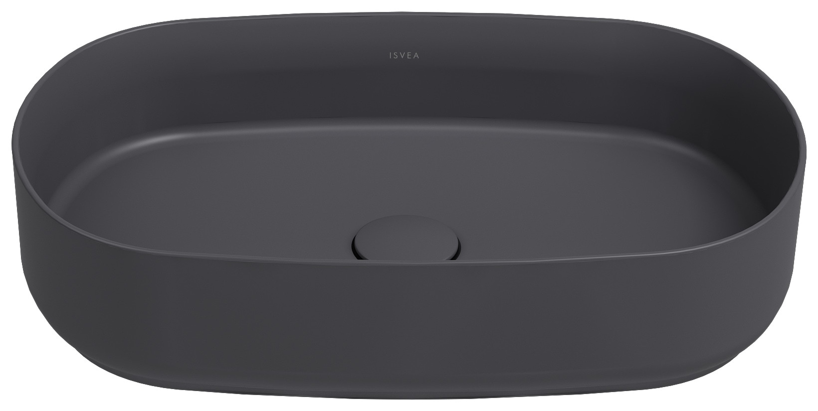 Isvea Infinity Counter-Top Washbasin 55 cm - black