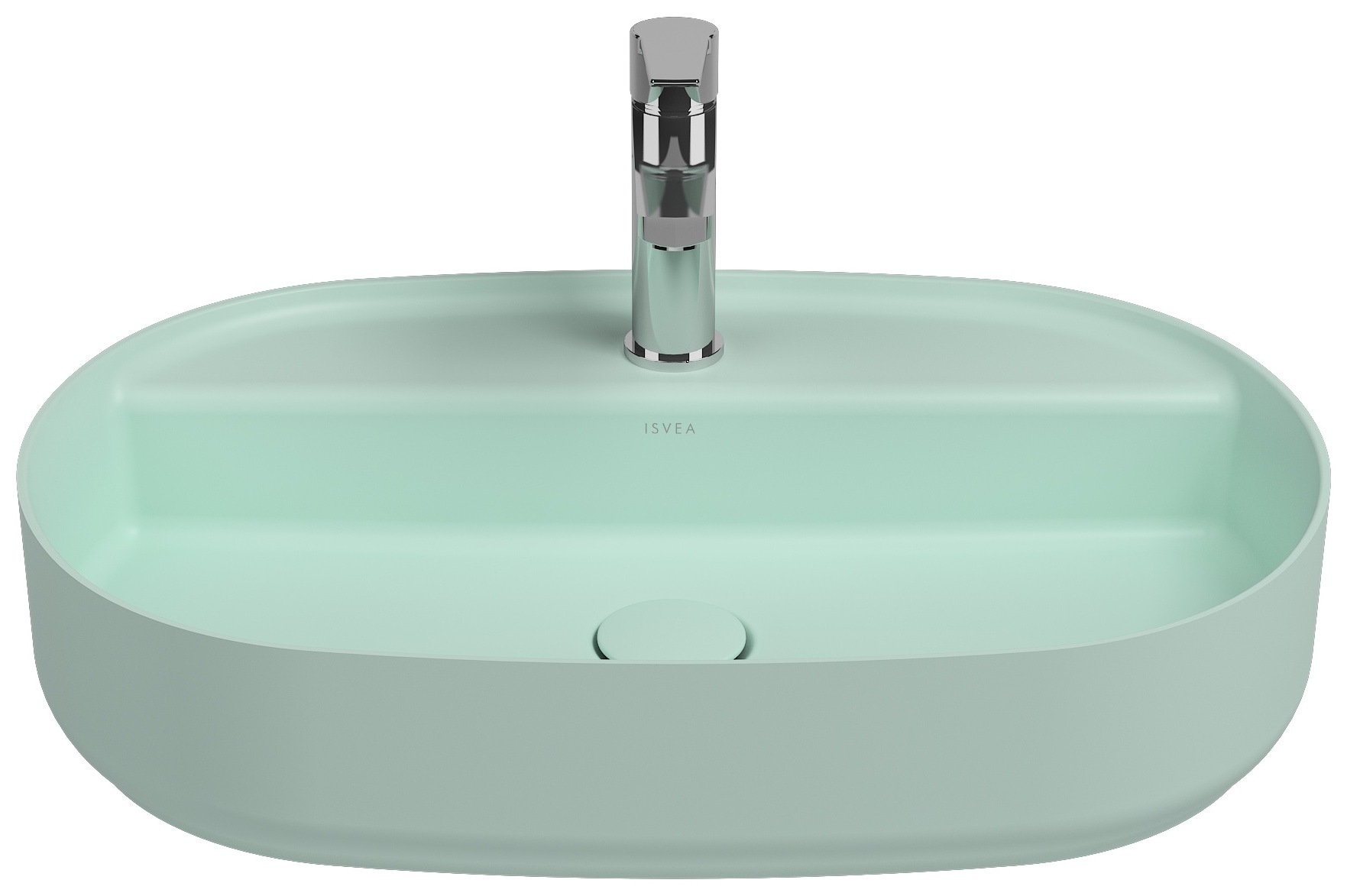 Isvea Infinity Counter-Top Washbasin 60 cm - mint