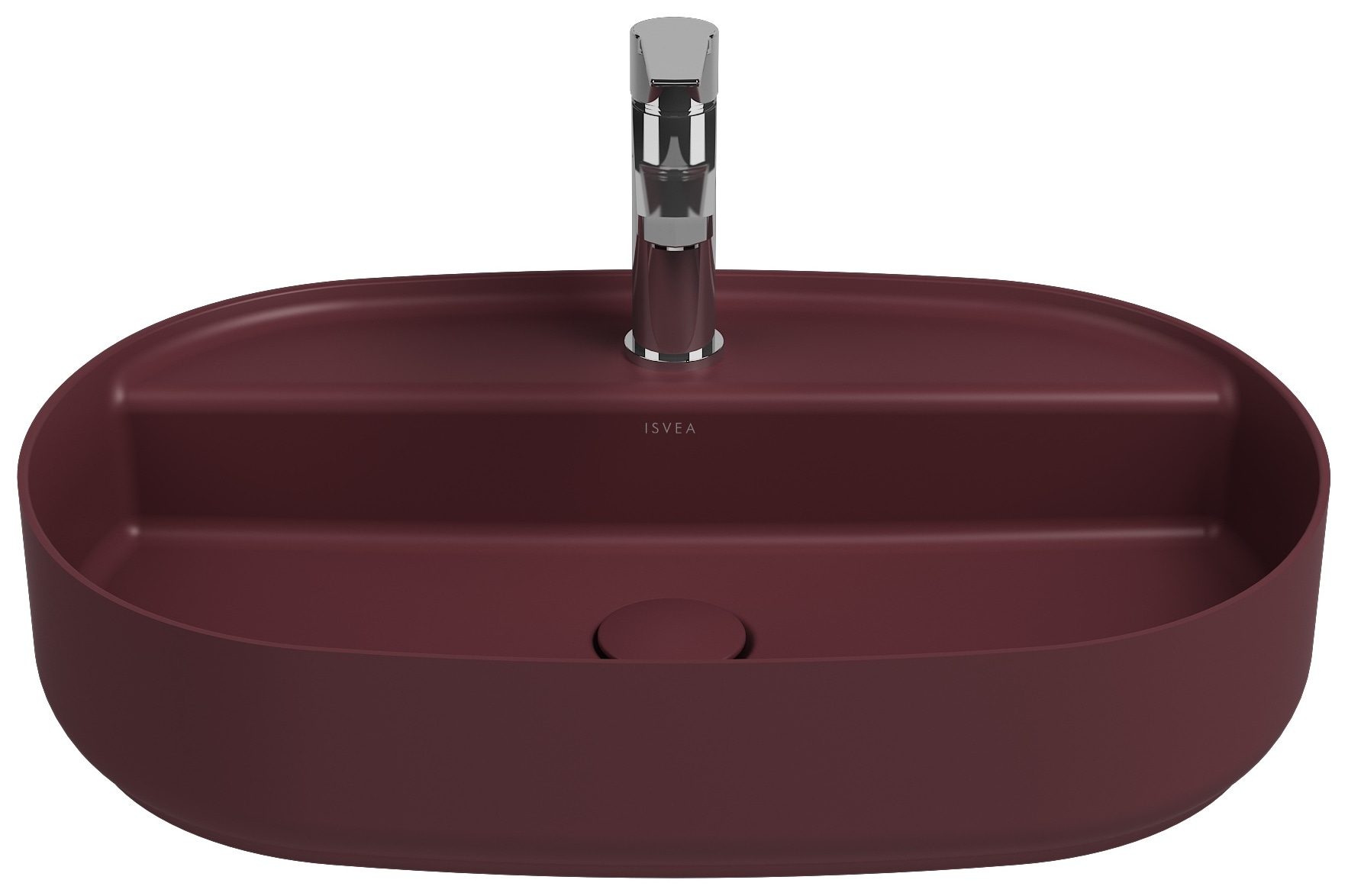 Isvea Infinity Counter-Top Washbasin 60 cm - rustic burgundy