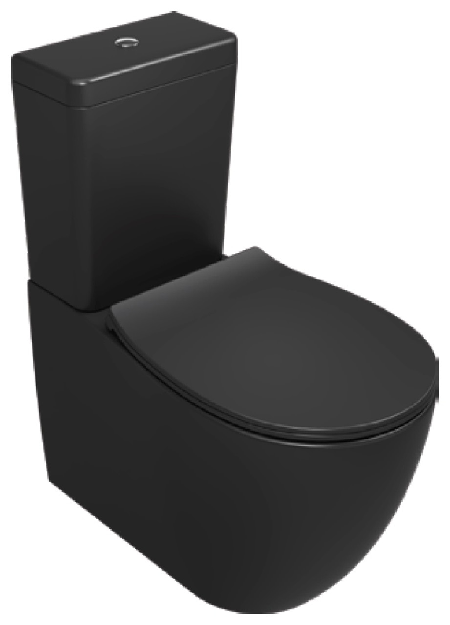 Isvea Sentimenti Due Back-to-Wall Toilet - RIMLESS - black