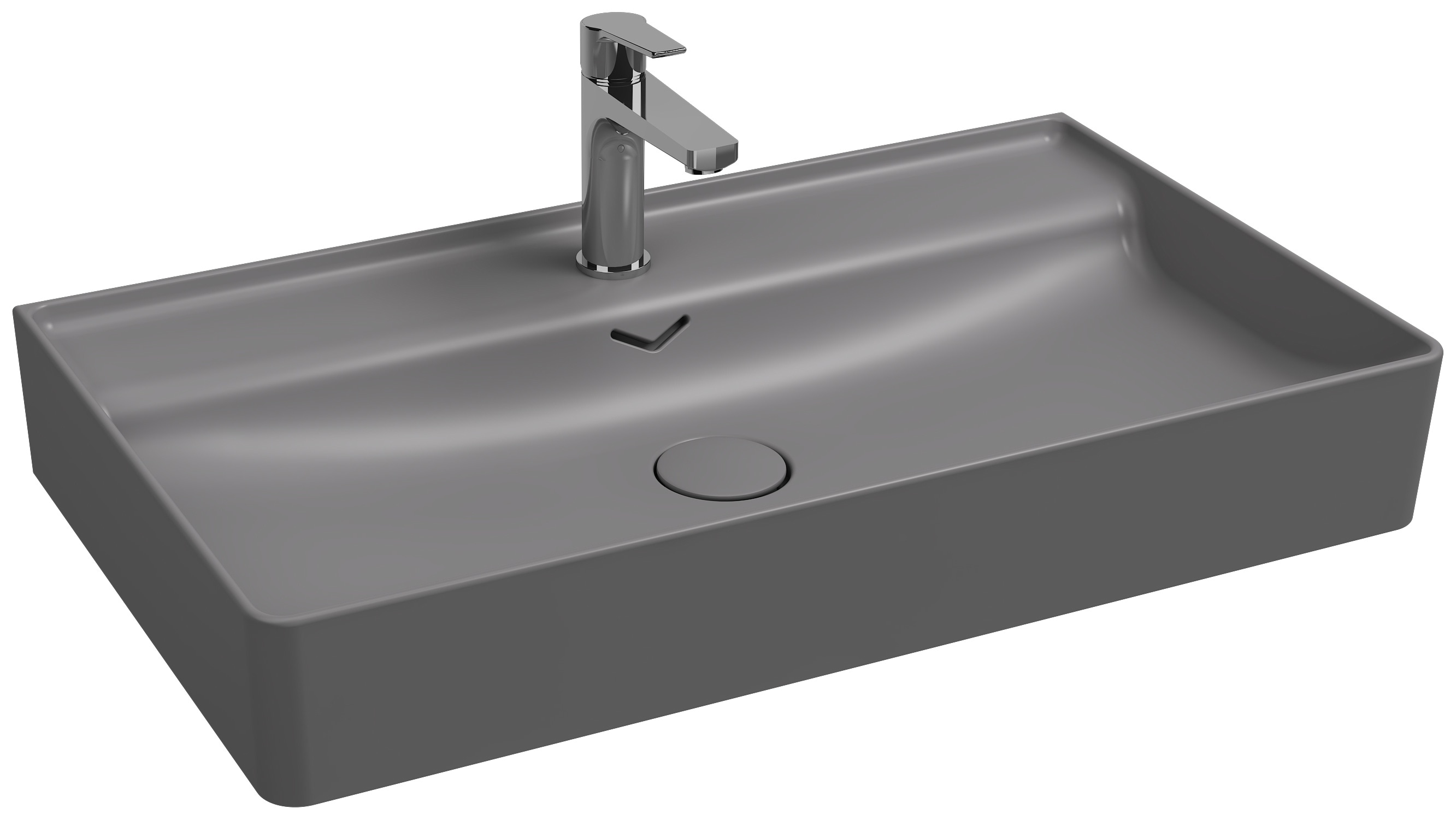 Isvea Vea Counter-Top Washbasin 81 cm Stone Gray - stone grey