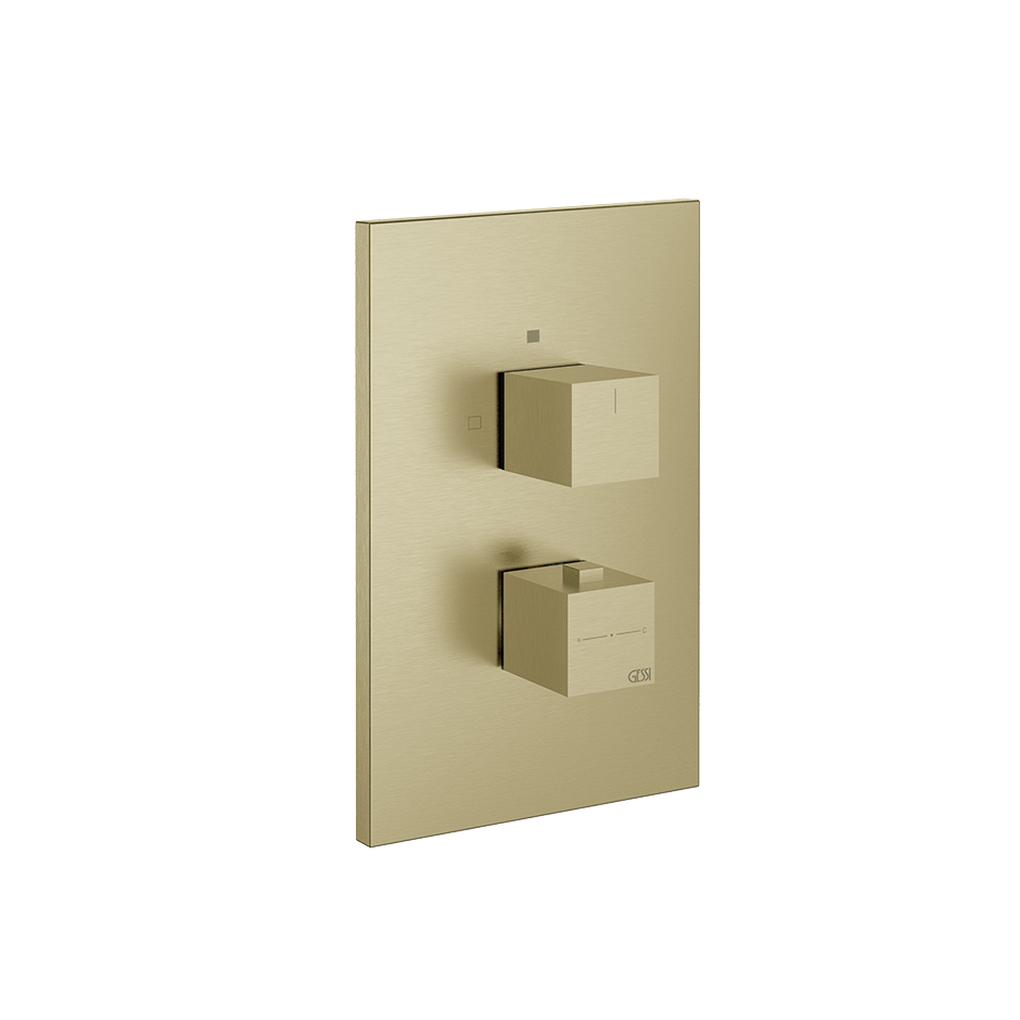 Gessi Shower Mixer 20184 in Brass Brushed Pvd