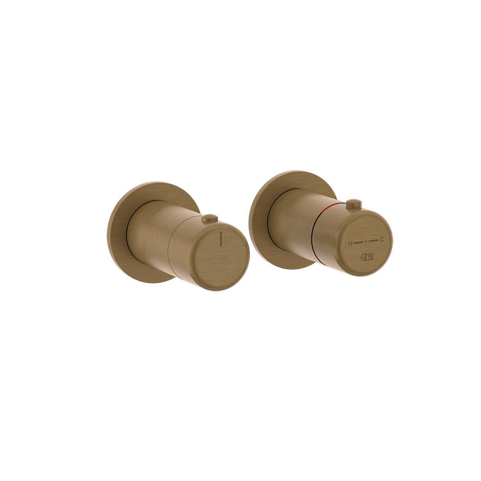 Gessi Shower Mixer 33134 in Antique Brass