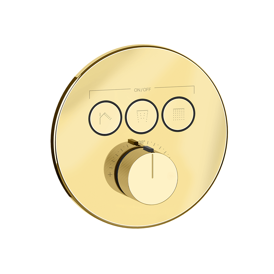 Gessi Shower Mixer 38716 in Gold Pvd