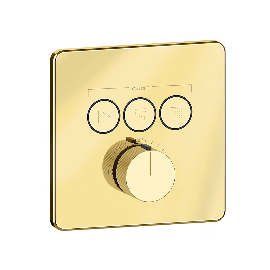 Gessi Shower Mixer 38719 in Gold Pvd