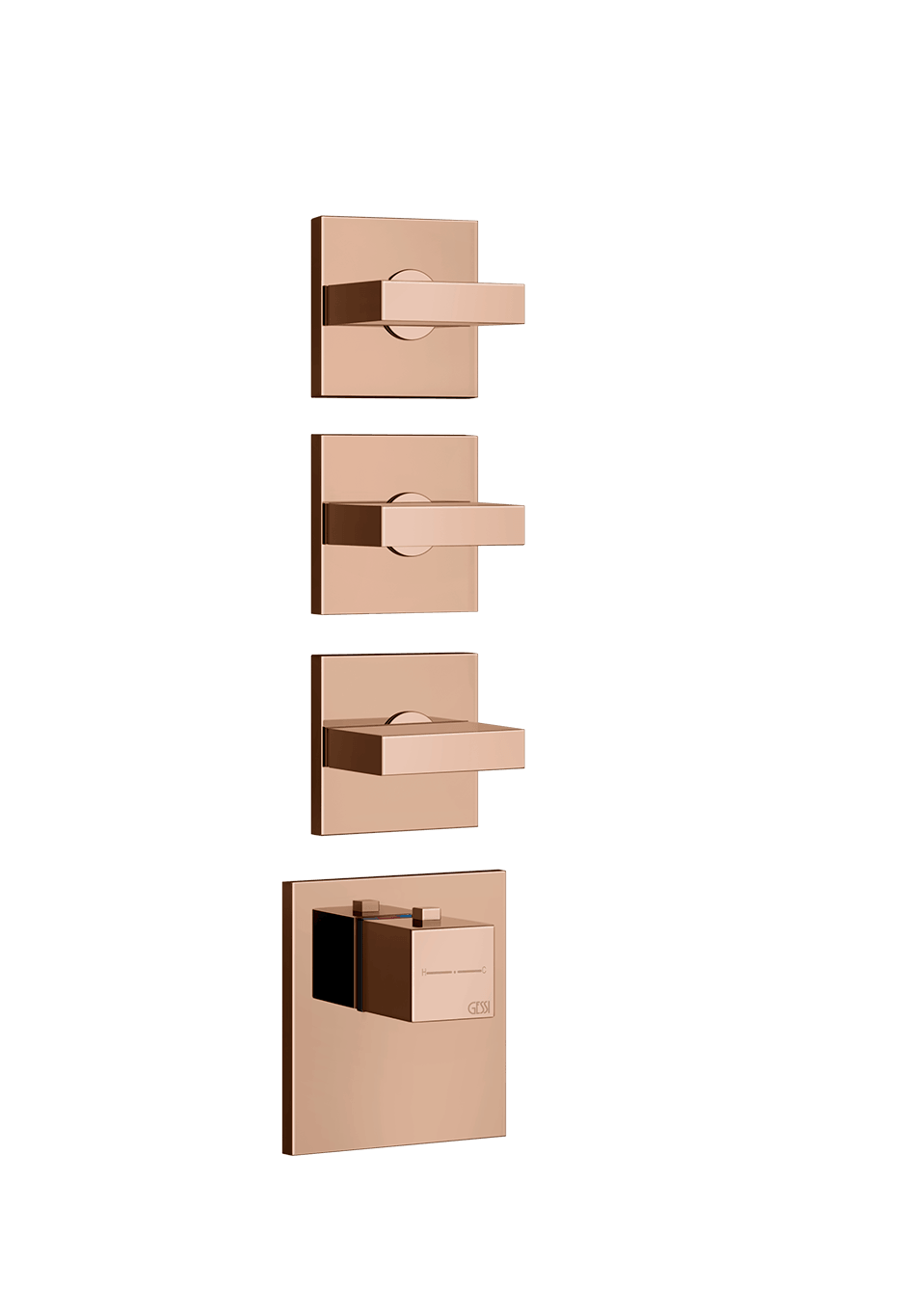 Gessi Shower Mixer 43216 in Copper Pvd