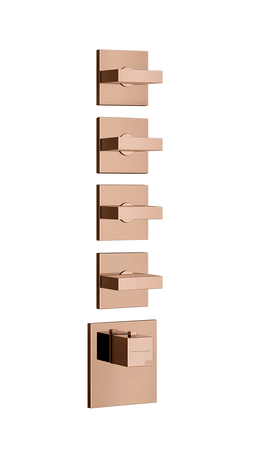 Gessi Shower Mixer 43218 in Copper Pvd
