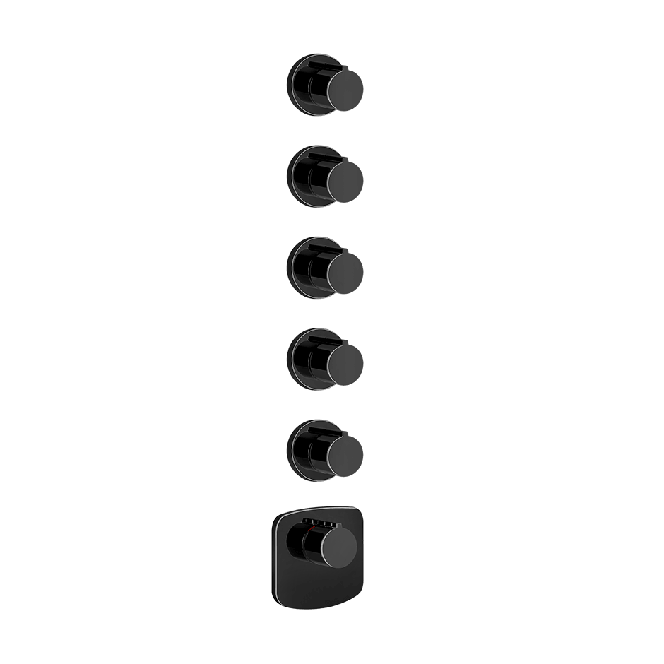 Gessi Shower Mixer 43240 in Black Metal Pvd