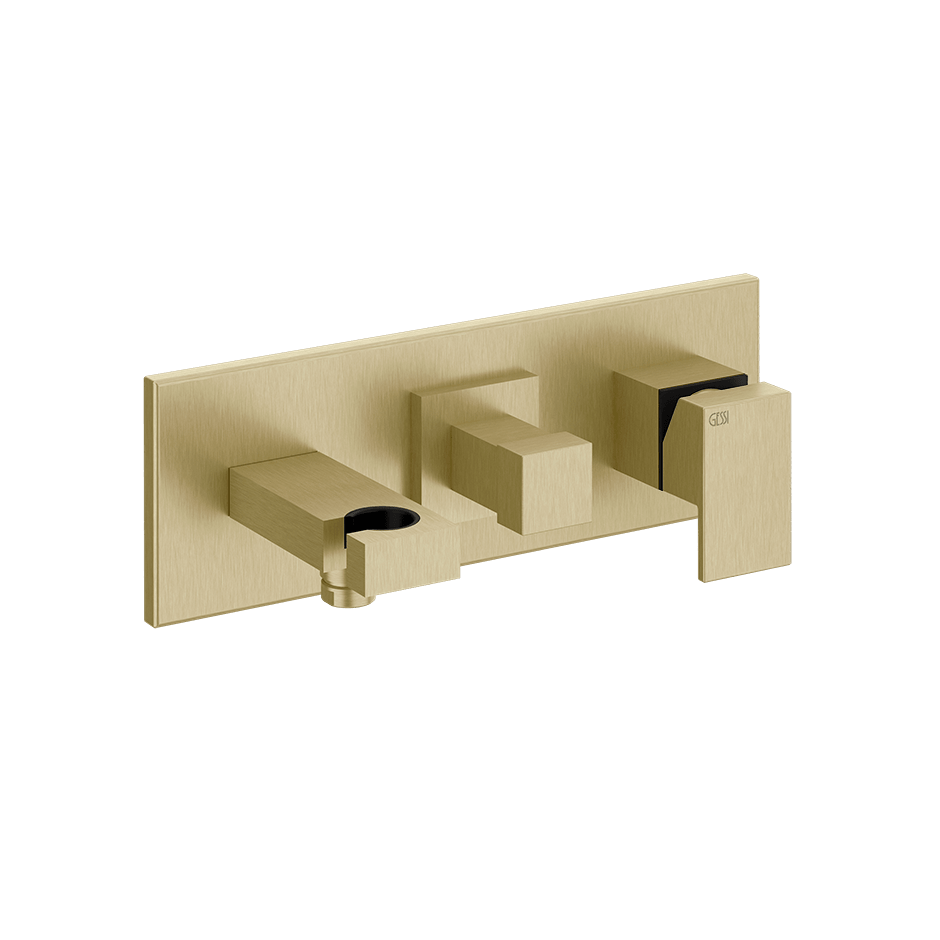 Gessi Bath Mixer 44911 in Brass Brushed Pvd