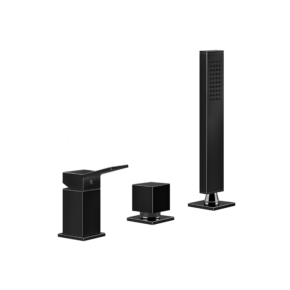 Gessi Bath Mixer 53043 in Black Metal Pvd