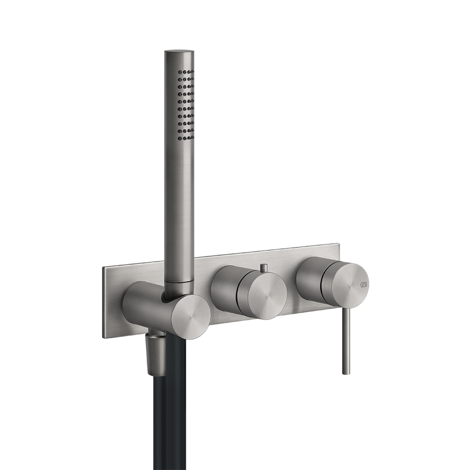 Gessi Bath Mixer 54038 in Steel Brushed