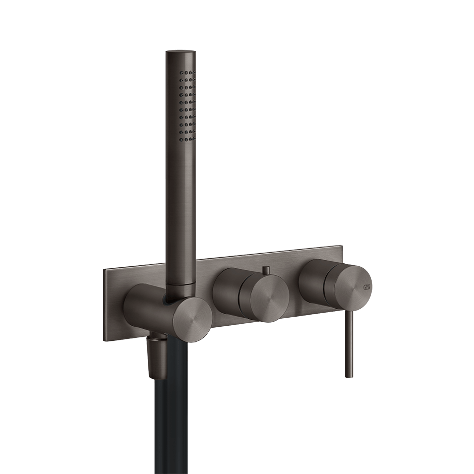 Gessi Bath Mixer 54038 in Black Metal Br. Pvd