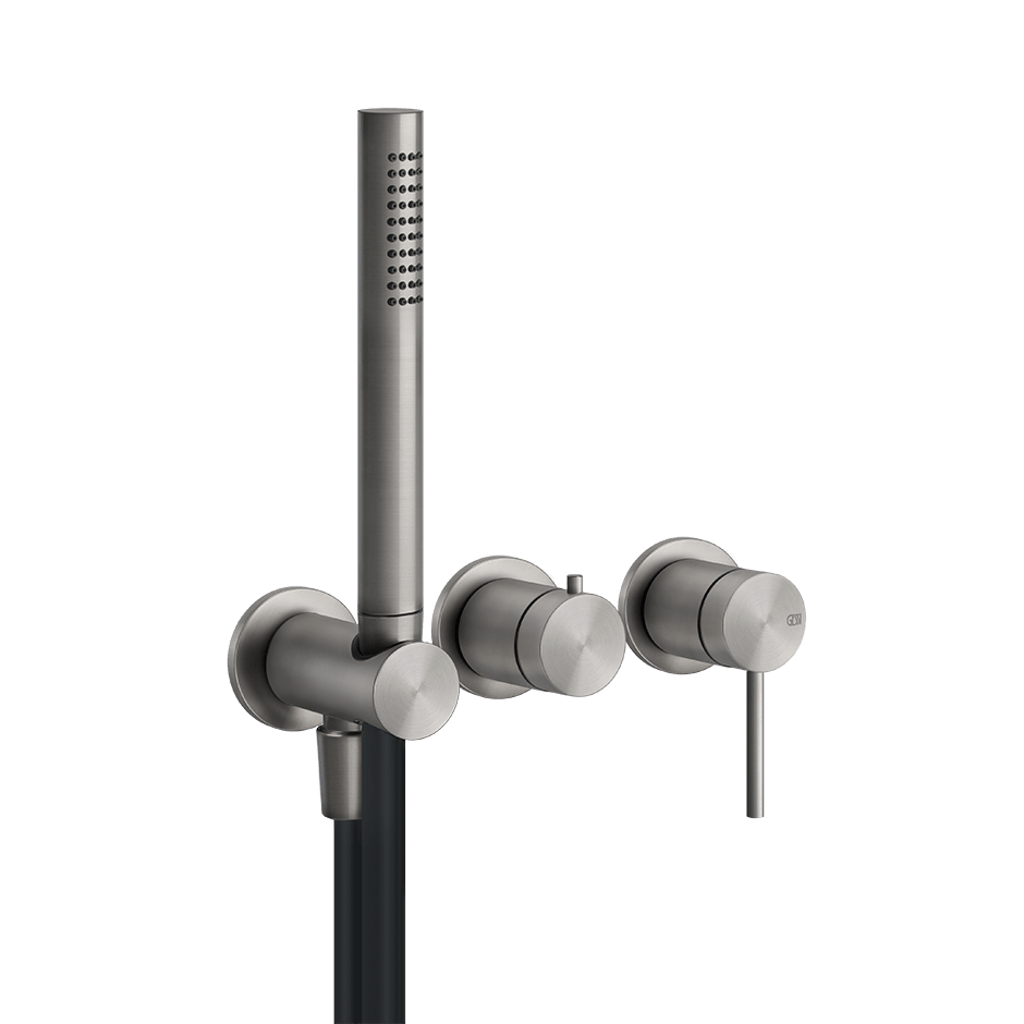 Gessi Bath Mixer 54039 in Steel Brushed