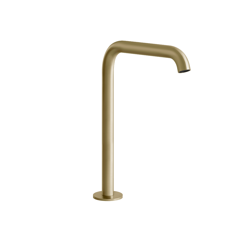 Gessi Basin Spout 54093 in Brass Brushed Pvd