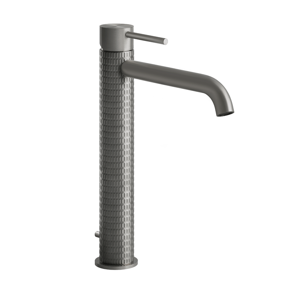 Gessi Washbasin Mixer 54203 in Steel Brushed
