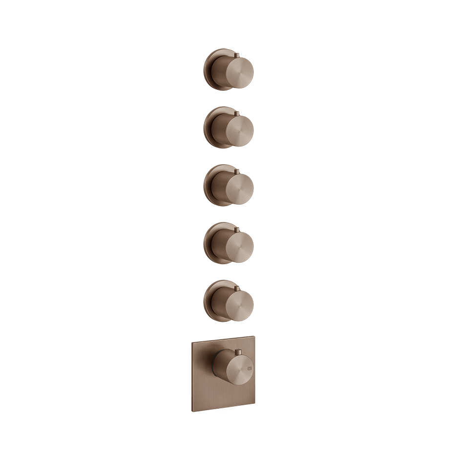 Gessi Shower Mixer 54510 in Copper Brushed Pvd