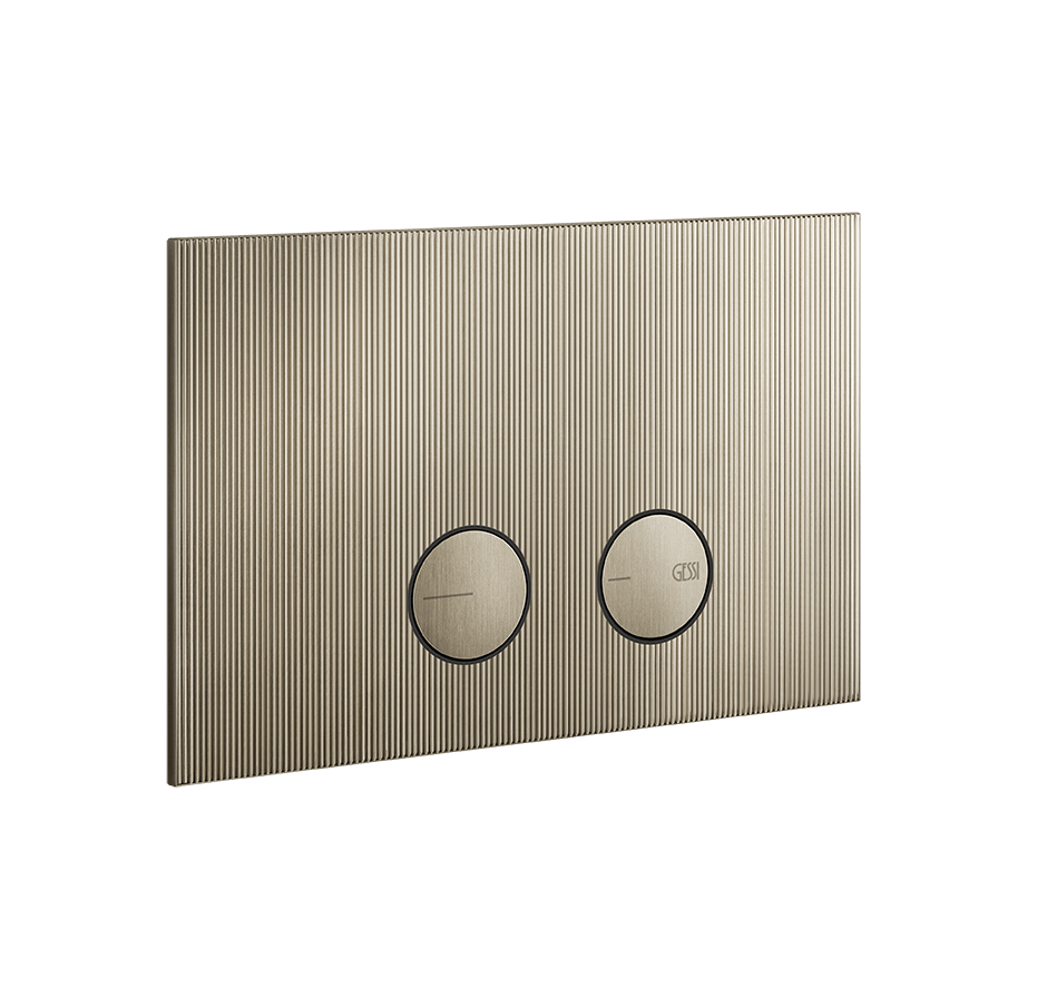 Gessi Flush Plate 54671 in Finox Brushed Nickel