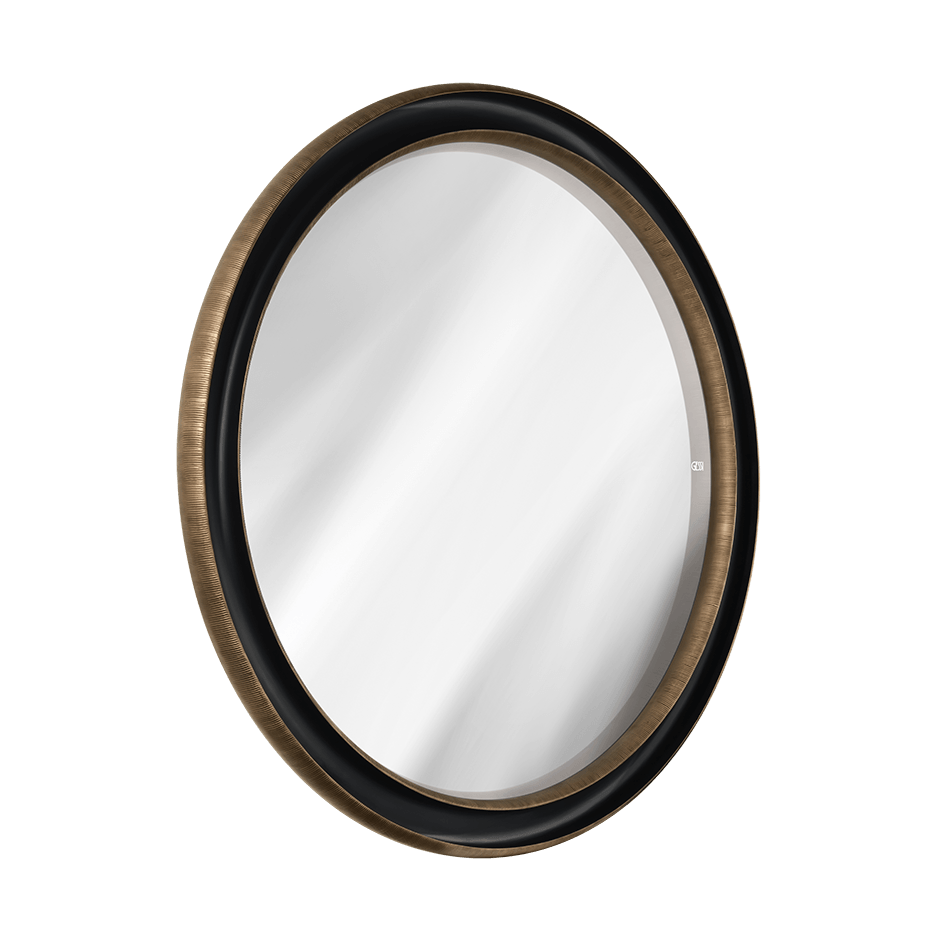 Gessi Mirror 56807 in Antique Brass