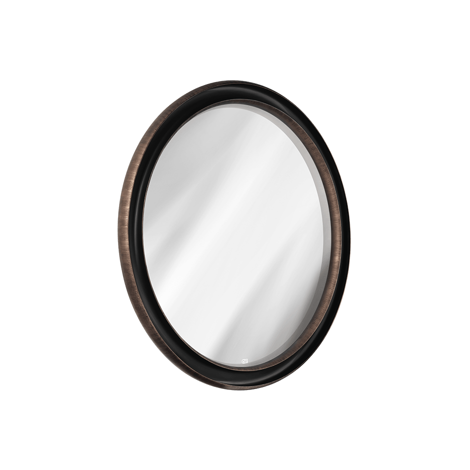 Gessi Mirror 56826 in Antique Bronze