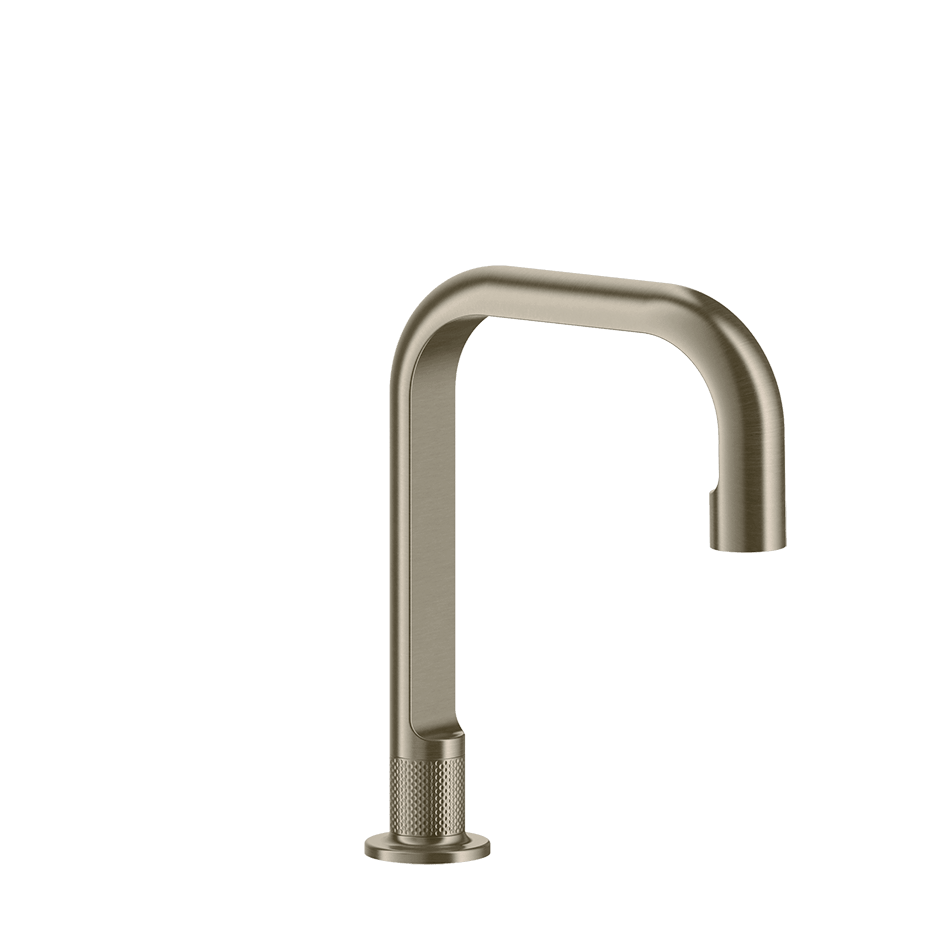 Gessi Basin Spout 58093 in Finox Brushed Nickel