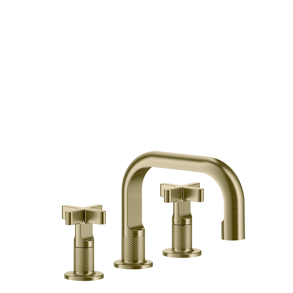 Gessi Washbasin Group 58112 in Brass Brushed Pvd