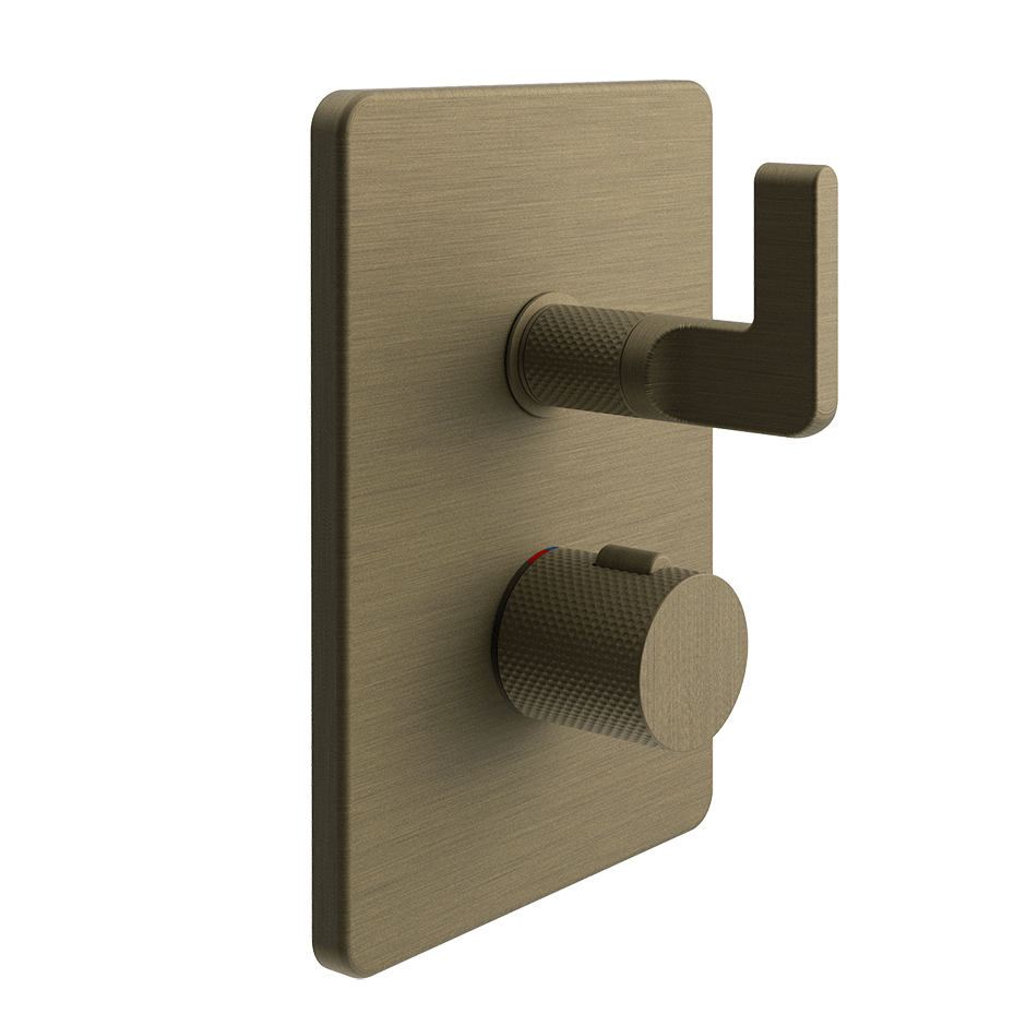Gessi Shower Mixer 58132 in Antique Brass