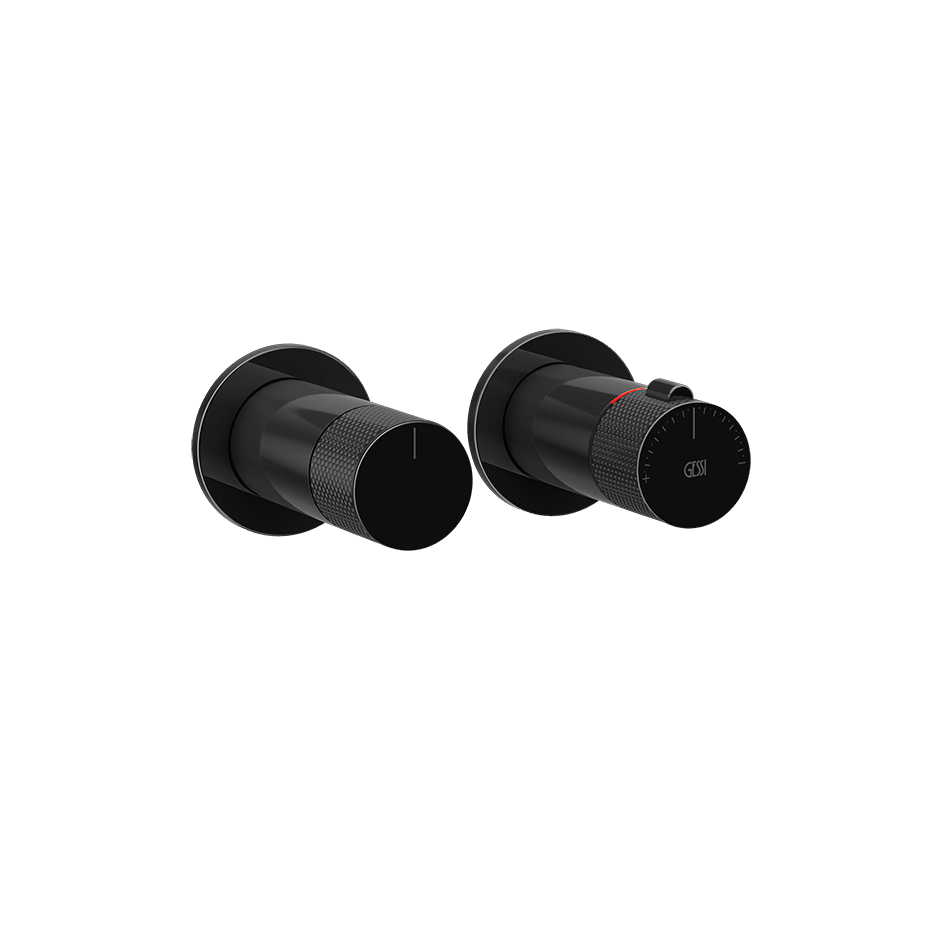 Gessi Shower Mixer 58133 in Black Metal Pvd