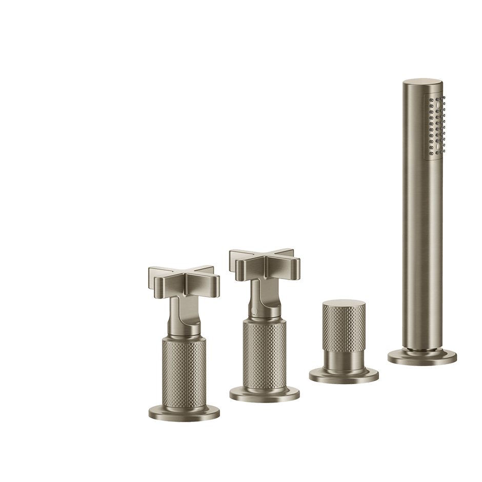 Gessi Bath Mixer 58143 in Finox Brushed Nickel