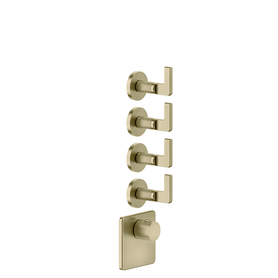 Gessi Shower Mixer 58218 in Brass Brushed Pvd