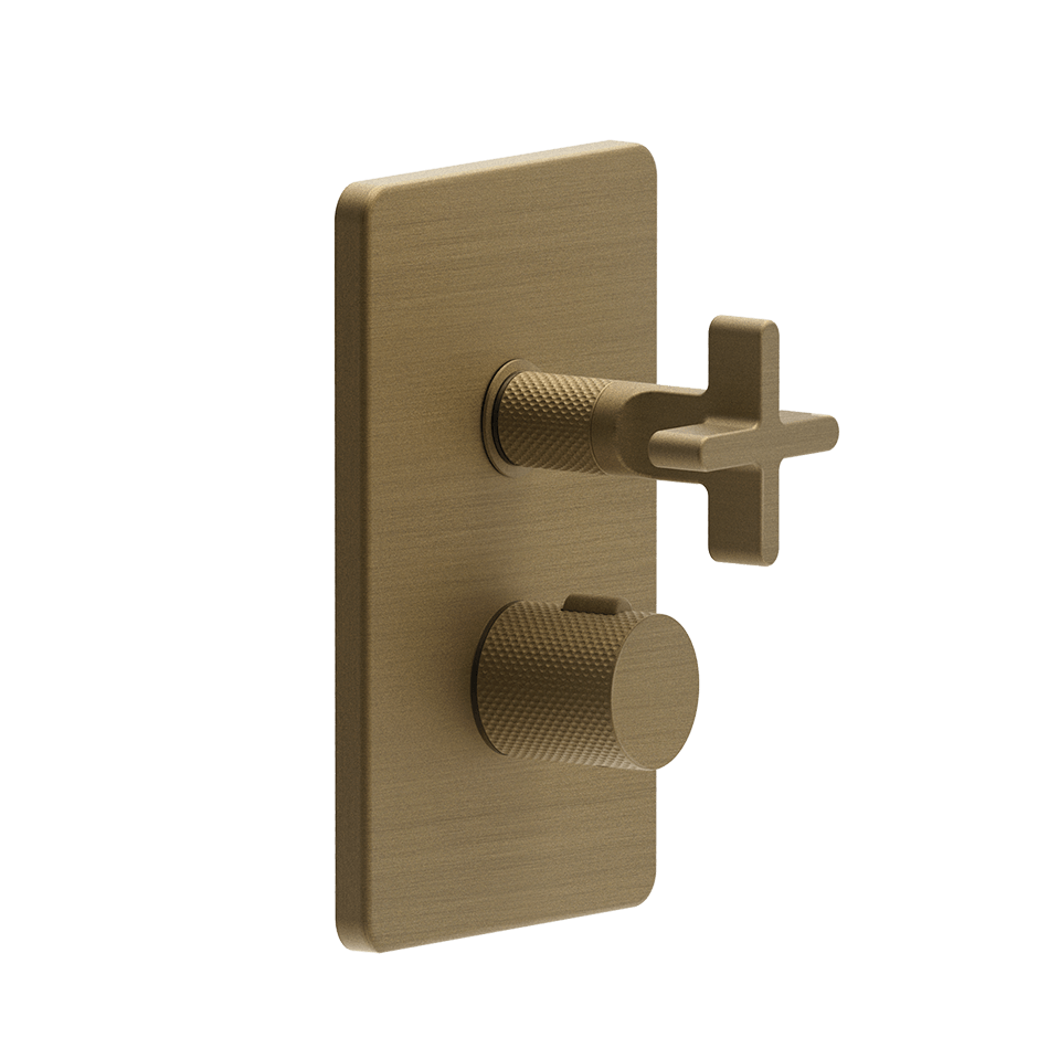Gessi Shower Mixer 58234 in Antique Brass