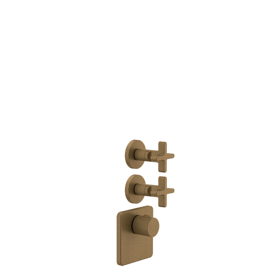 Gessi Shower Mixer 58344 in Antique Brass