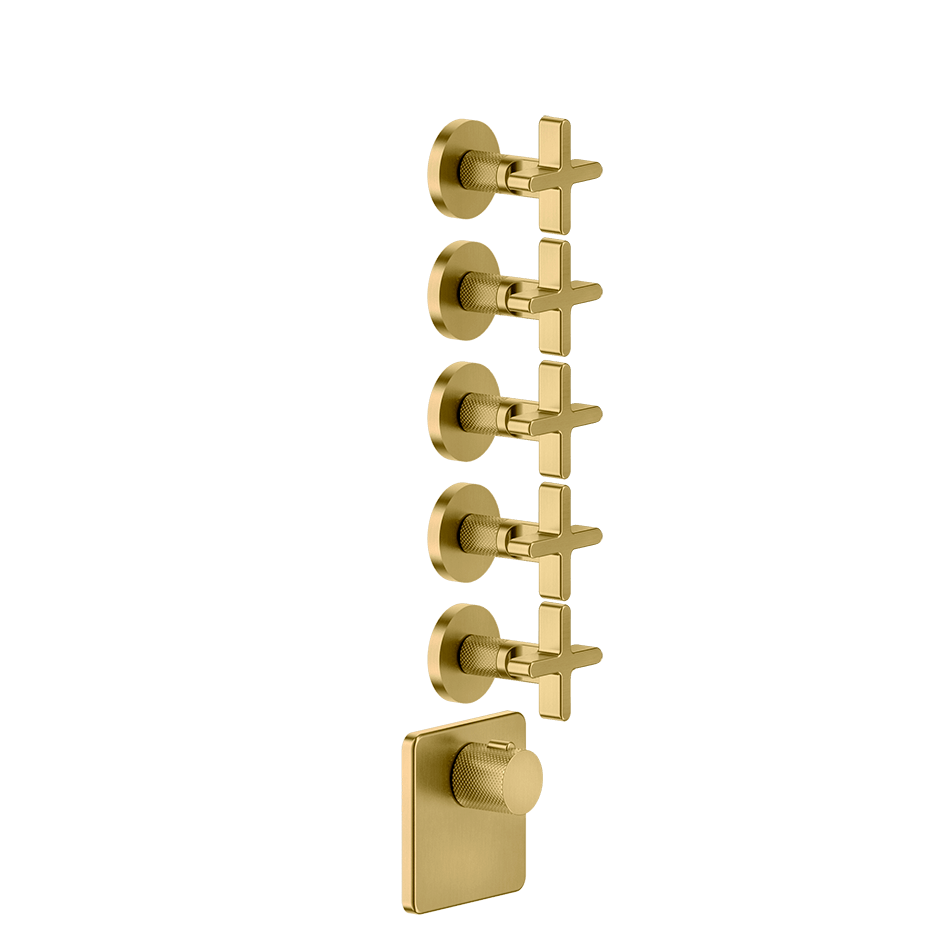Gessi Shower Mixer 58350 in Gold Brushed Pvd