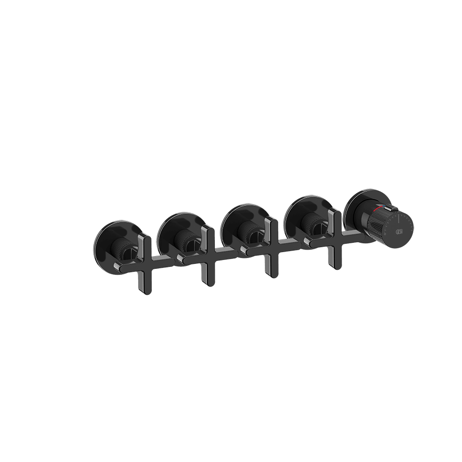 Gessi Shower Mixer 58438 in Black Metal Pvd