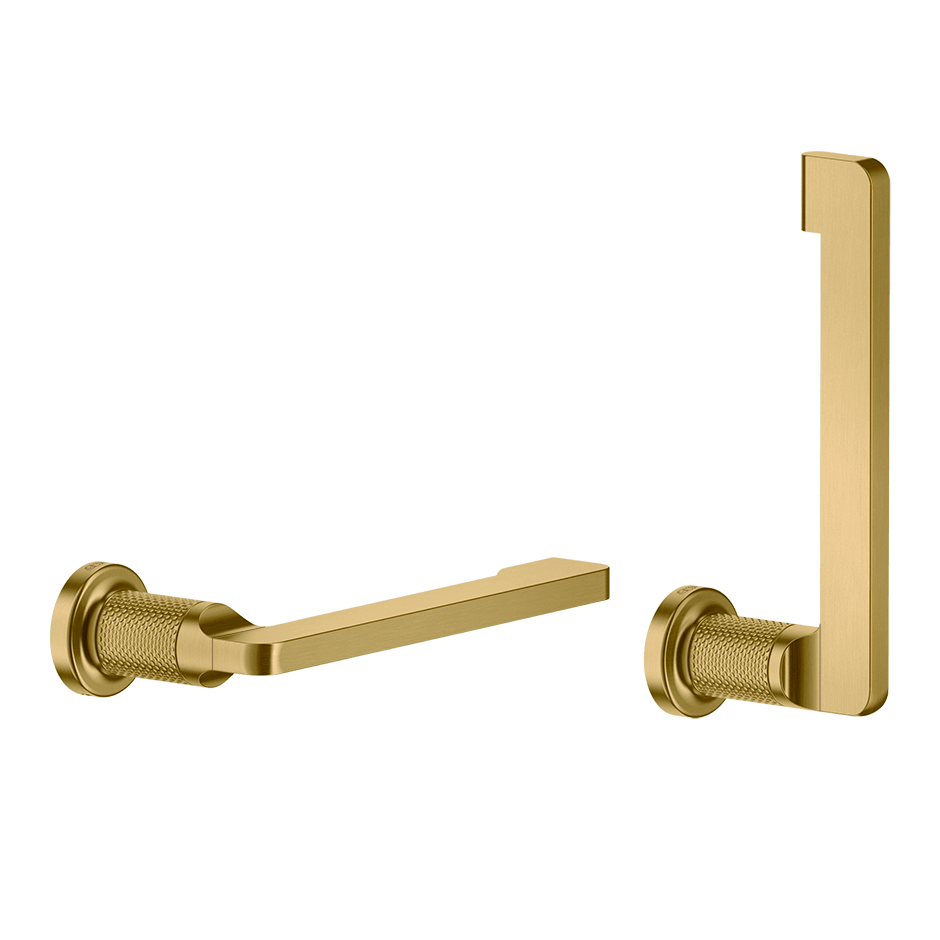 Gessi Paper Roll Holder 58455 in Gold Brushed Pvd