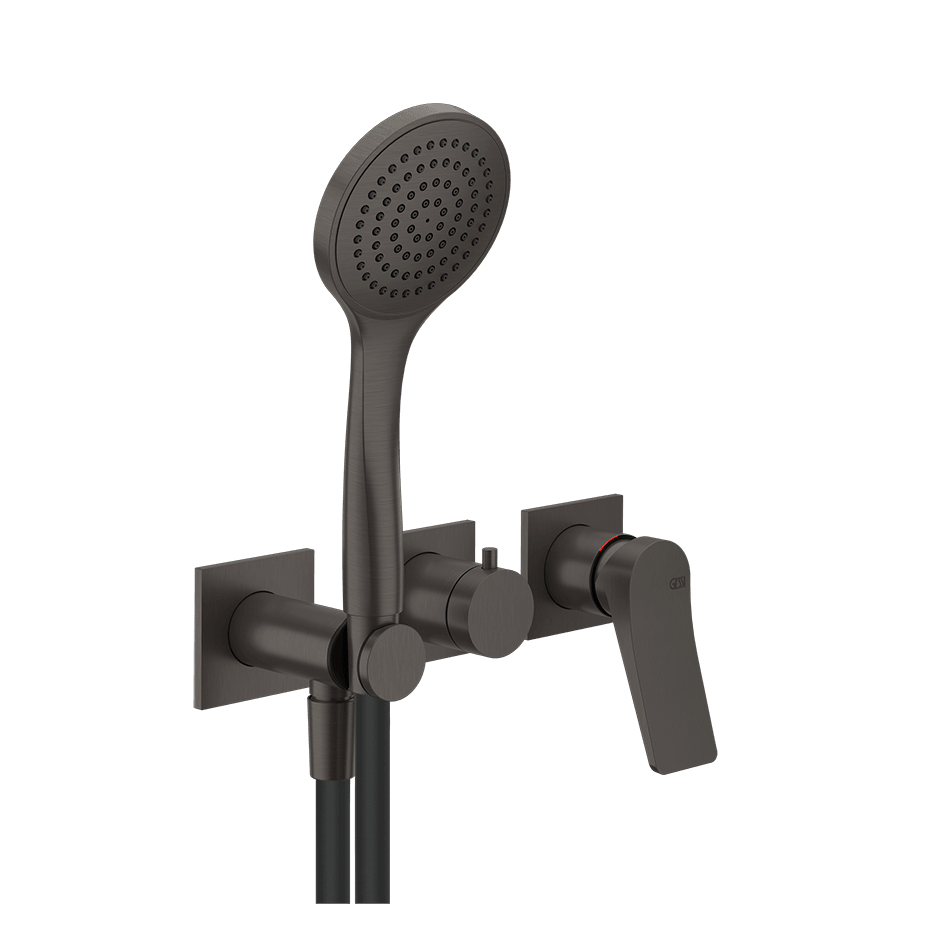 Gessi Shower Mixer 59036 in Black Metal Br. Pvd
