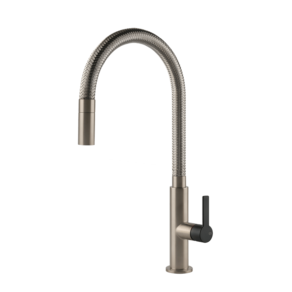 Gessi Sink Mixer 60003 in Matte Black/Finox