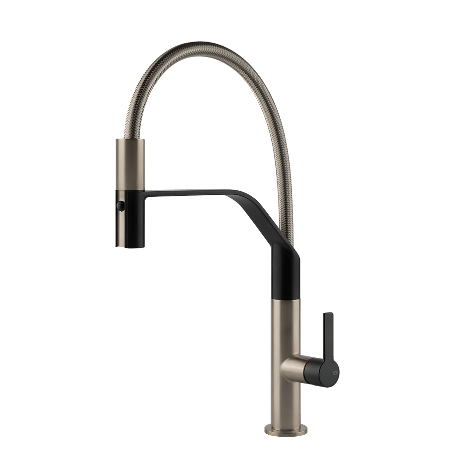 Gessi Sink Mixer 60005 in Matte Black/Finox