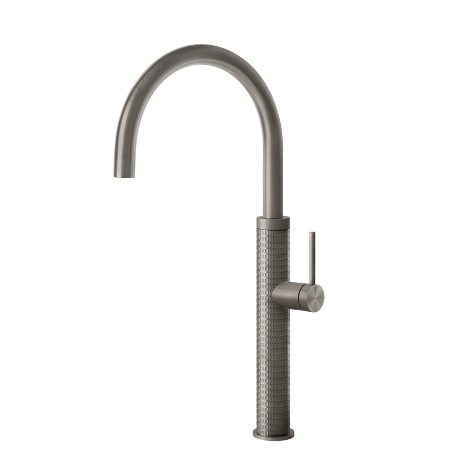 Gessi Sink Mixer 60018 in Steel Brushed