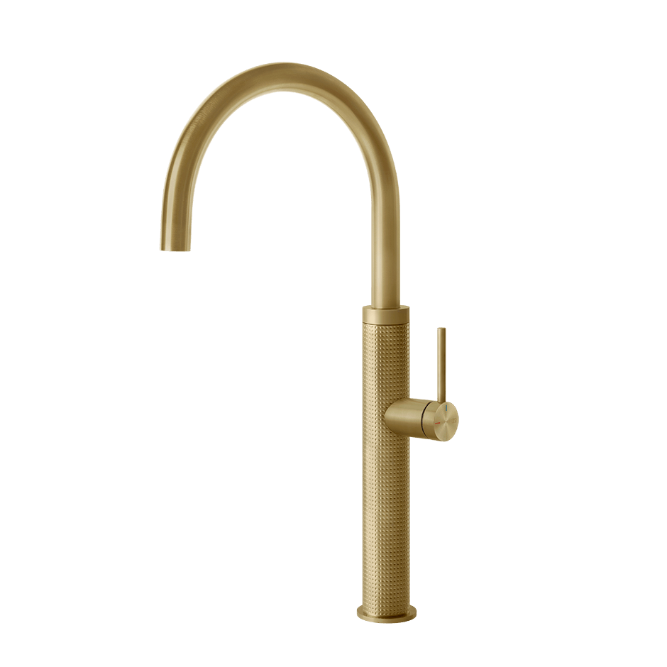 Gessi Sink Mixer 60020 in Brass Brushed Pvd