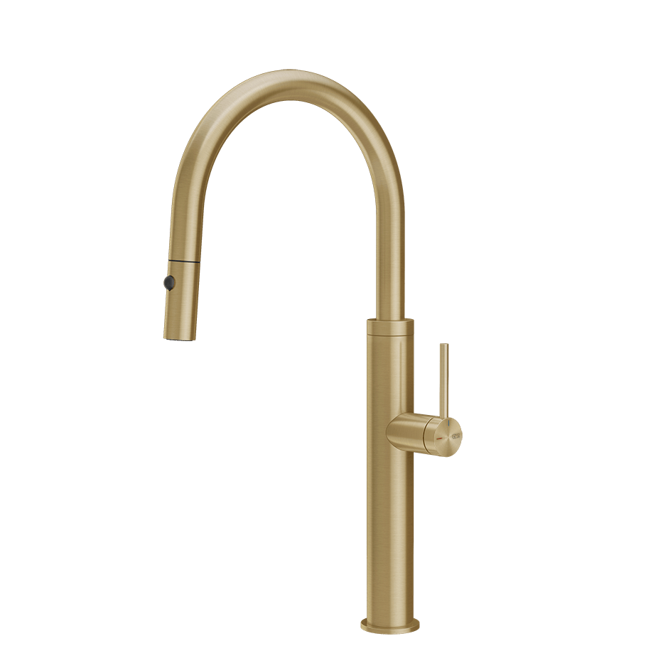 Gessi Sink Mixer 60022 in Brass Brushed Pvd