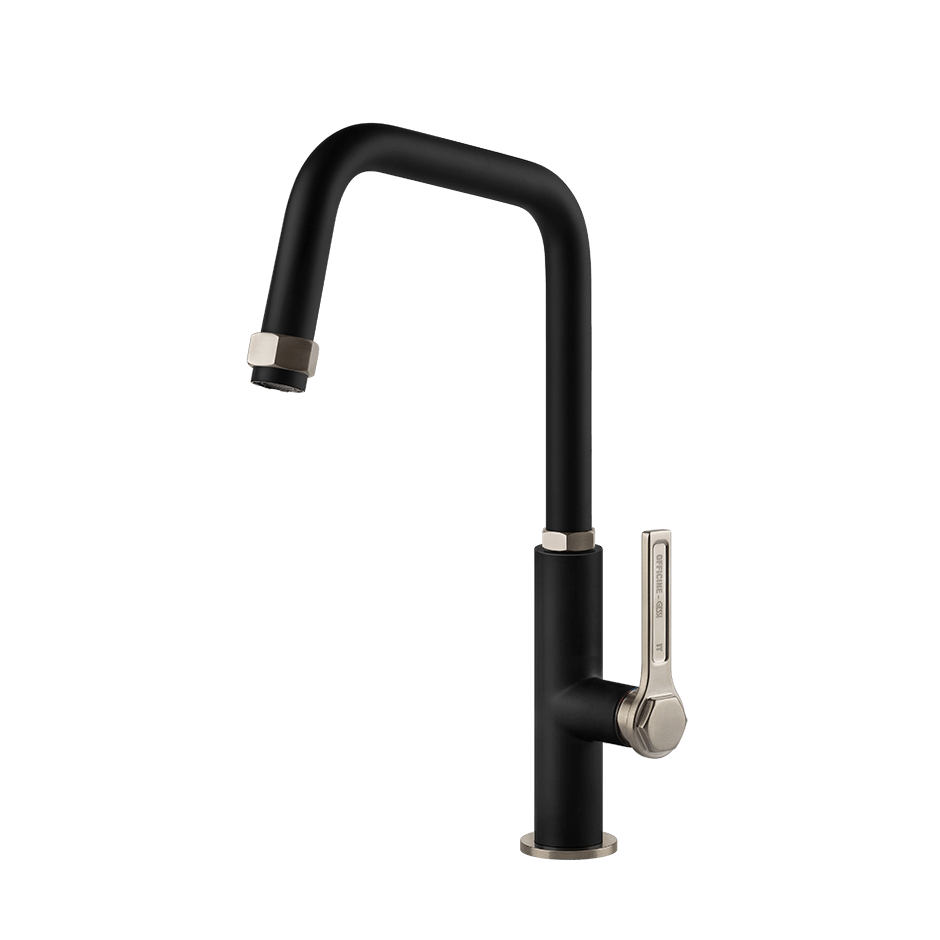 Gessi Sink Mixer 60051 in Matte Black/Finox
