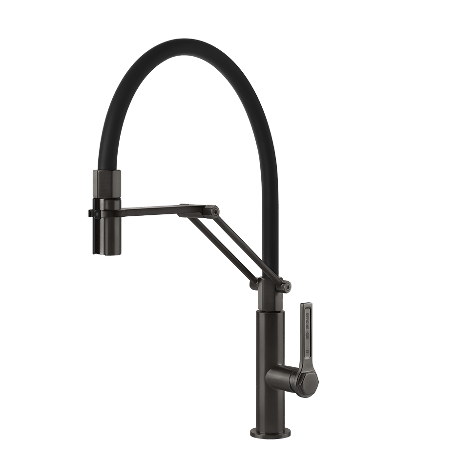 Gessi Sink Mixer 60055 in Black Metal Br. Pvd